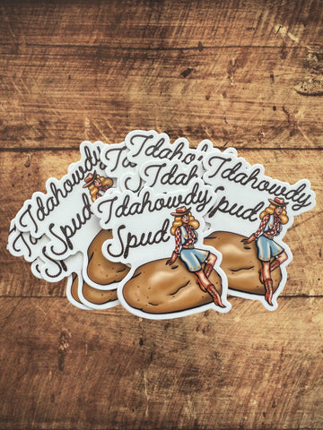 Idahowdy Spud Sticker